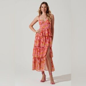 ASTR Midsummer Floral Tiered Maxi Dress